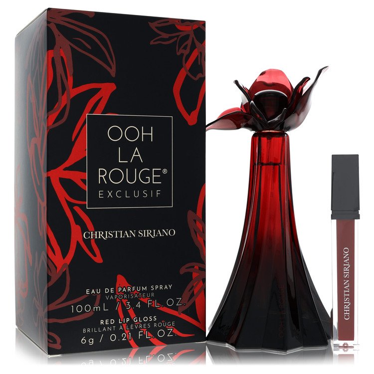Christian Siriano Ooh La Rouge Exclusif by Christian Siriano 3.4 Oz Eau De Parfum Spray + 0.21 Oz Red Lip Gloss for Women