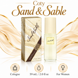 Sand & Sable by Coty 2 Oz Cologne Spray In Box for Women