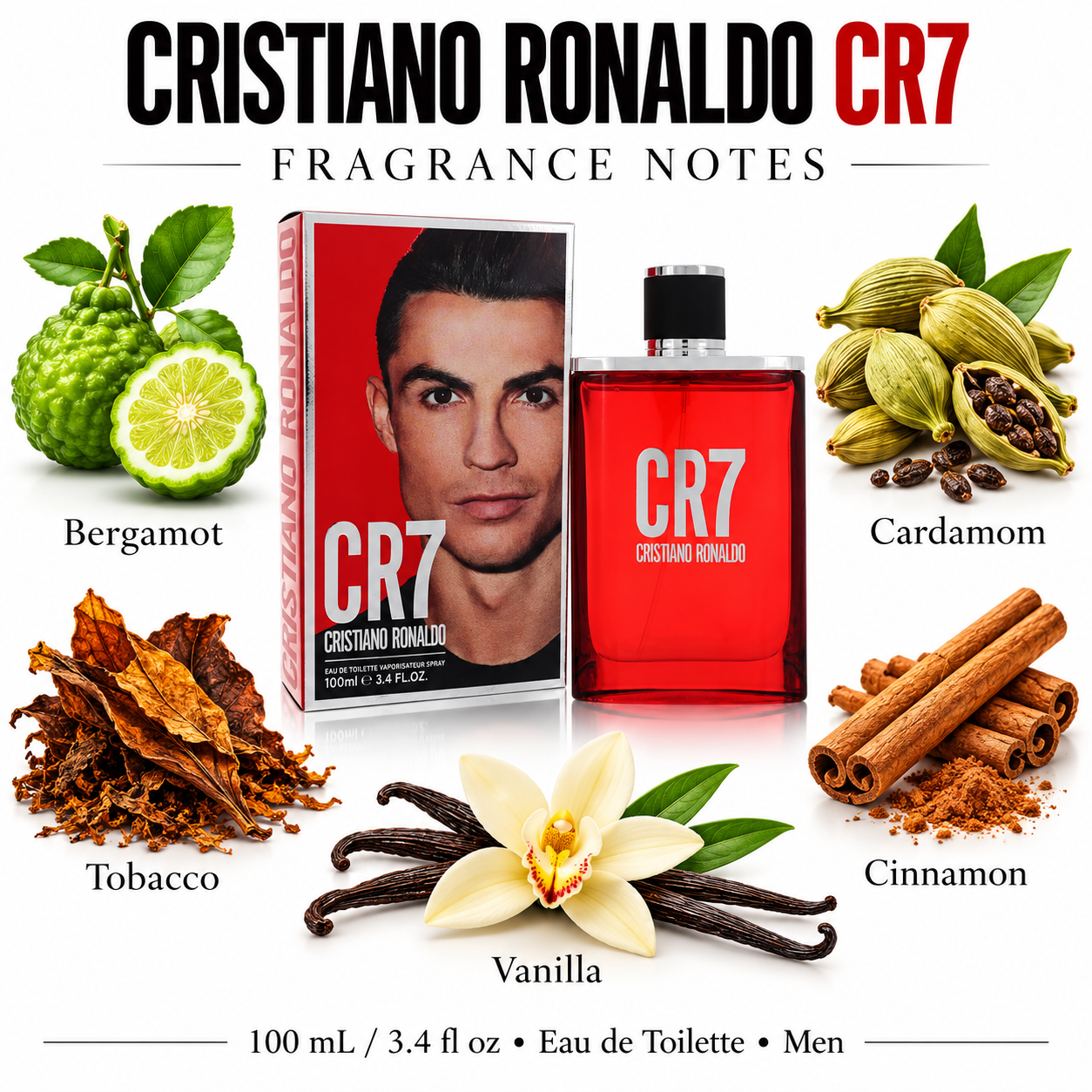 Cr7 by Christiano Ronaldo 3.4 Oz Eau De Toilette Spray for Men — main image