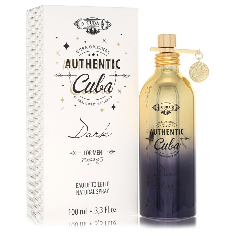 Cuba Authentic Dark by Fragluxe 3.3 Oz Eau De Toilette Spray for Men
