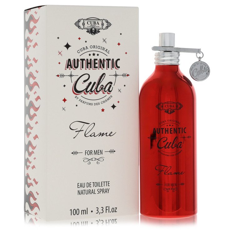 Cuba Authentic Flame by Fragluxe 3.3 Oz Eau De Toilette Spray for Men