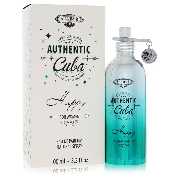 Cuba Authentic Happy by Fragluxe 3.3 Oz Eau De Parfum Spray for Women