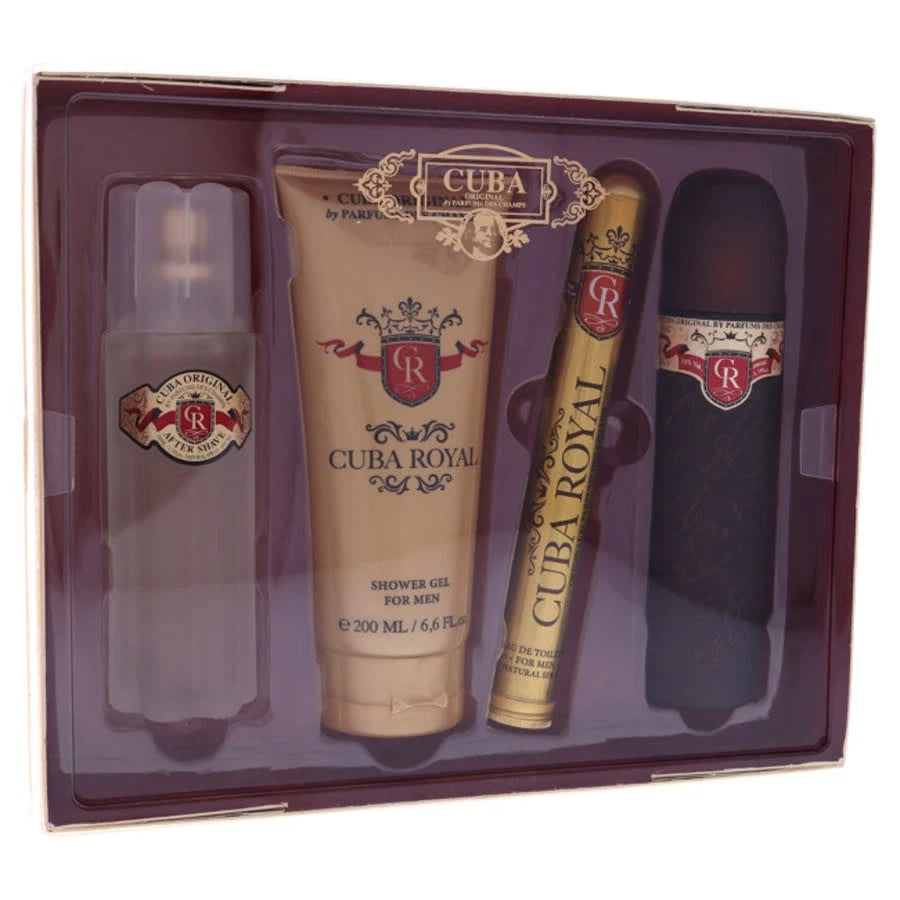 Royal 3.4, A/s 3.4 ,s/g 6.6, By Cuba 1.17 Oz Eau De Toilette Spray for Men 4 Pc Set