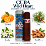 Cuba Wild Heart by Cuba 3.3 Oz Eau De Toilette Spray In Box for Men
