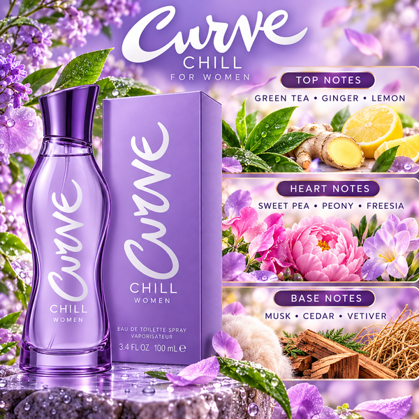 Curve Chill by Liz Claiborne 3.4 Oz Eau De Toilette Spray In Box for Women