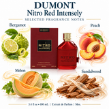 Nitro Red Intensely by Dumont 3.4 Oz Extrait De Parfum Spray In Box for Men