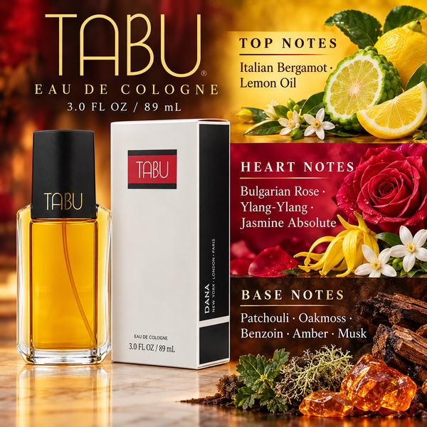 Tabu by Dana 3.0 Oz Eau De Cologne Spray In Box for Women