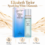 White Diamonds Sparkling by Elizabeth Taylor 3.3 Oz Eau De Toilette Spray In Box for Women