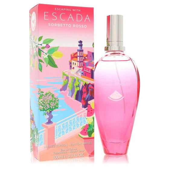 Sorbetto Rosso by Escada 3.3 Oz Eau De Toilette Spray In Box for Women