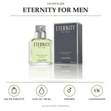 Eternity by Calvin Klein 3.4 Oz Eau De Toilette Spray for Men