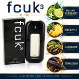 Fcuk 3 Him by French Connection 3.4 Oz Eau De Toilette Spray for Men