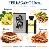 Uomo by Salvatore Ferragamo 3.4 Oz Eau De Toilette for Men