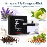 F- Black by Ferragamo 1.7 Oz Eau De Toilette Spray for Men
