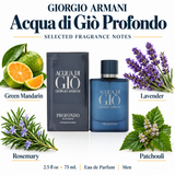 Acqua Di Gio Profondo By Giorgio Armani Cologne 2.5 Oz Edp Spray For Men - Box