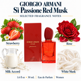 Si Passione Red Musk by Giorgio Armani 1.6 Oz Eau De Parfum Spray In Box for Women