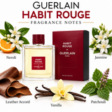 Habit Rouge by Guerlain 5 Oz Eau De Toilette Spray In Box for Men