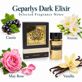 Dark Elixir Parfum Unisex ( France ) Not Online / Retail Only by Geparlys 3.4 Oz Eau De Parfum for Unisex