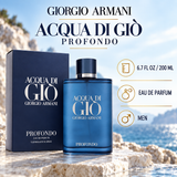 Acqua Di Gio Profondo by Giorgio Armani 6.7 Oz Eau De Parfum Spray In Box for Men