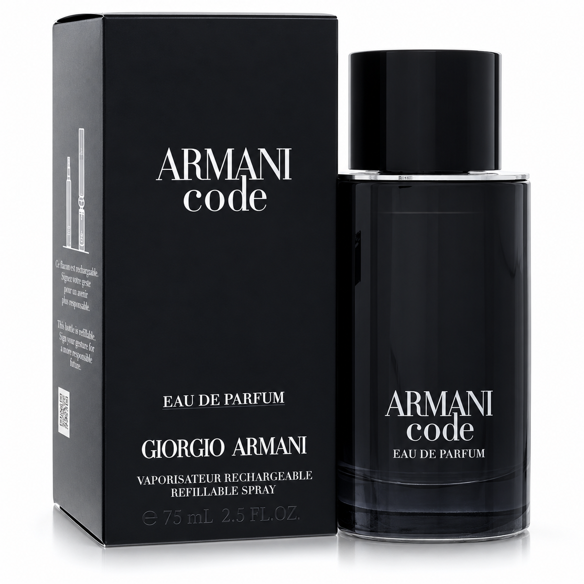 Cologne Giorgio Armani Code 2.5 Oz  EDP Spray Refillable for Men