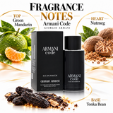 Cologne Giorgio Armani Code 2.5 Oz  EDP Spray Refillable for Men