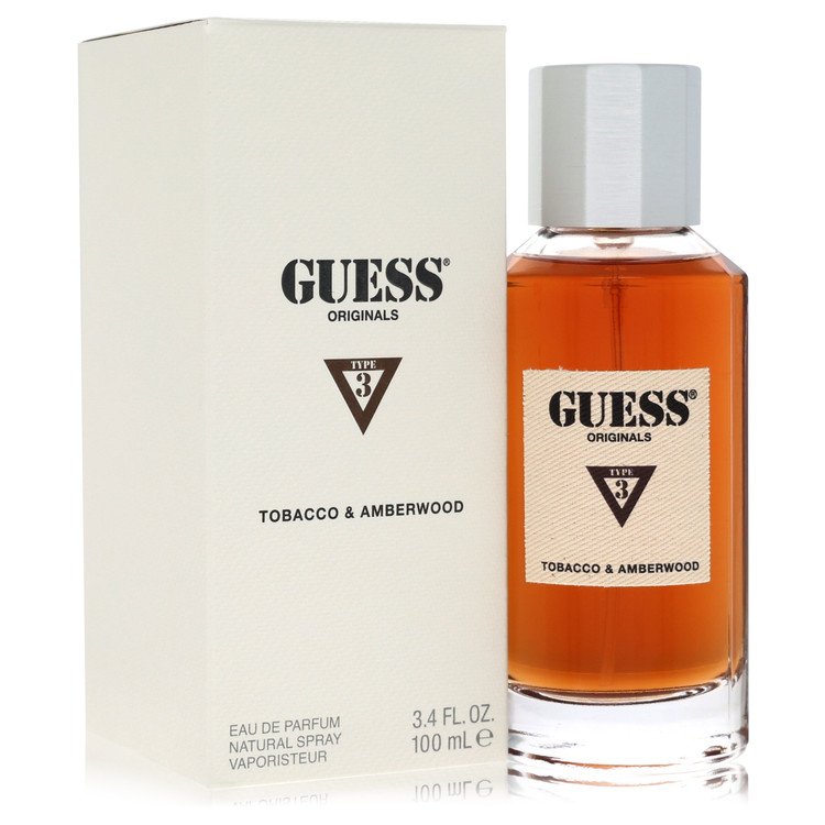 Guess Originals Type 3 Tabacco & Amberwood by Guess 3.4 Oz Eau De Parfum Spray for Men