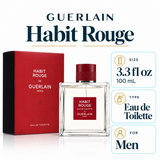 Habit Rouge De Guerlain by Guerlain 3.3 Oz Eau De Toilette Spray for Men