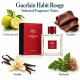 Habit Rouge De Guerlain by Guerlain 3.3 Oz Eau De Toilette Spray for Men
