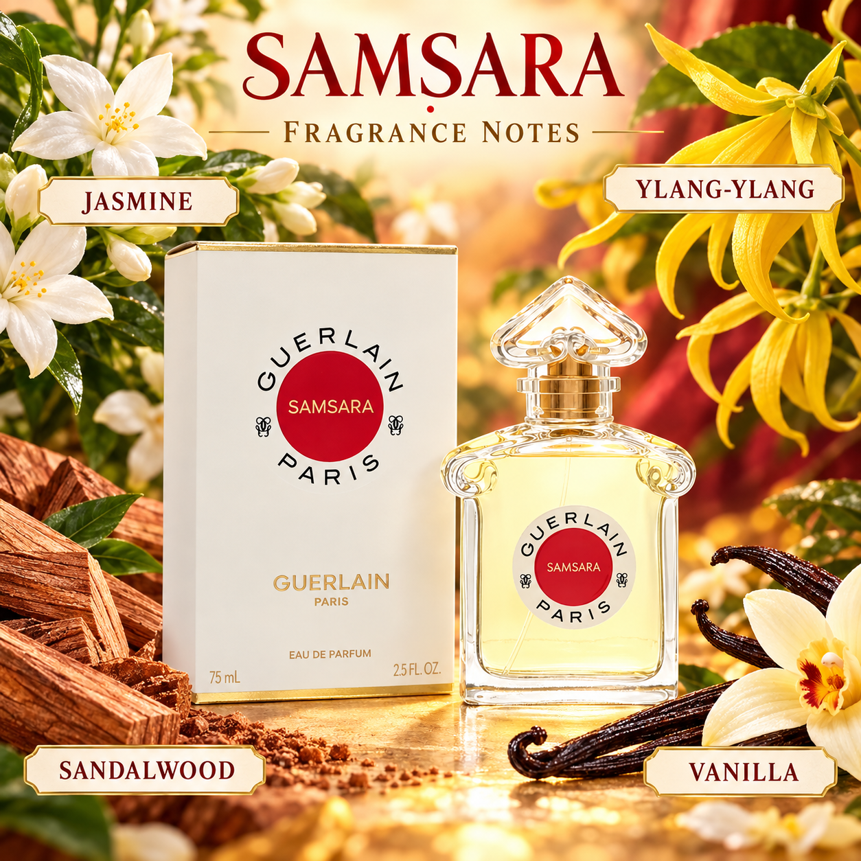 Samsara by Guerlain 2.5 Oz Eau De Parfum Spray In Box for Women