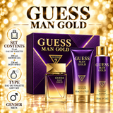 Gold 2.5, Deo 6.0 by Guess 6.7 Oz Eau De Toilette Spray for Men 3 Pc Set