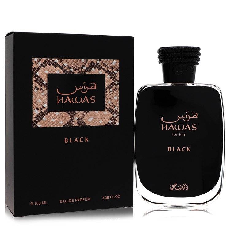 Hawas Black by Rasasi Eau De Parfum Spray 3.3 oz for Men - Premium Designer Fragrance – Available at AAA Beauty