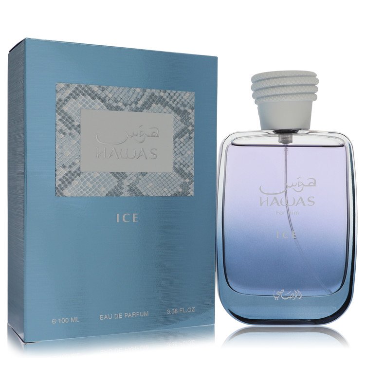 Hawas Ice By Rasasi Cologne 3.38 Oz Eau De Parfum Spray For Men - Box