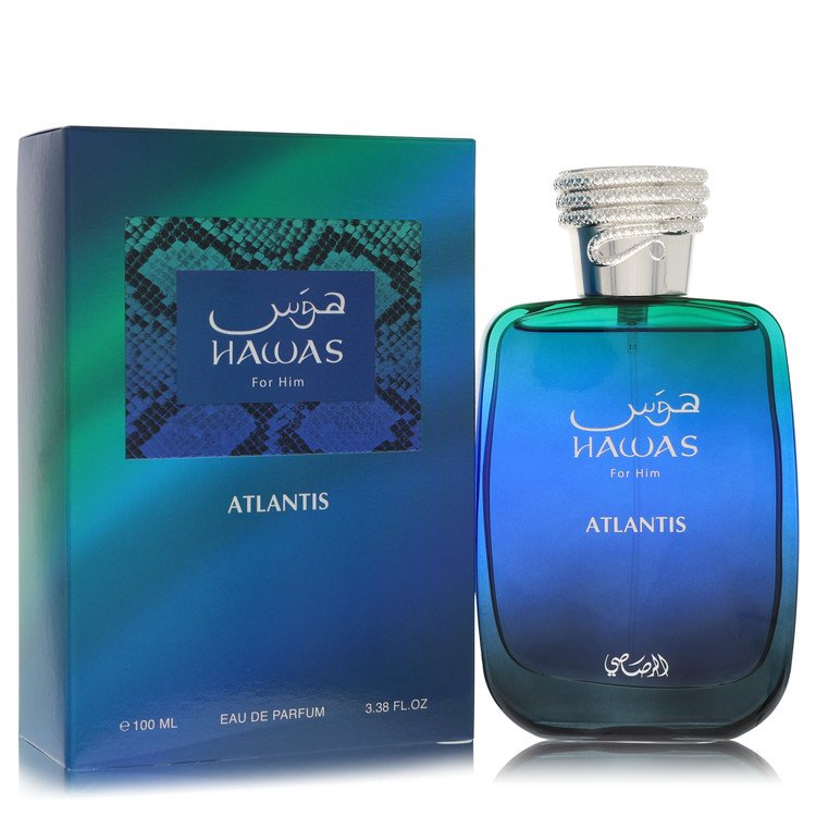 Hawas Atlantis by Rasasi 3.38 Oz Eau De Parfum Spray In Box for Men