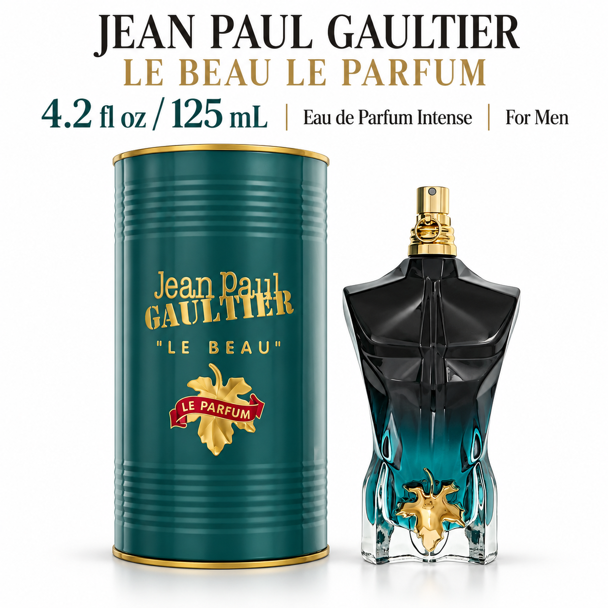 Jean Paul Gaultier Le Beau La Parfum Intense by Jean Paul Gaultier 4.2 Oz Eau De Parfum Spray In Box for Men