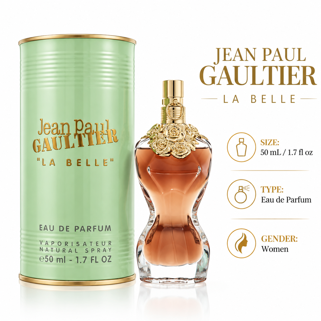 Jean Paul Gaultier La Belle by Jean Paul Gaultier 1.7 Oz Eau De Parfum Spray In Box for Women