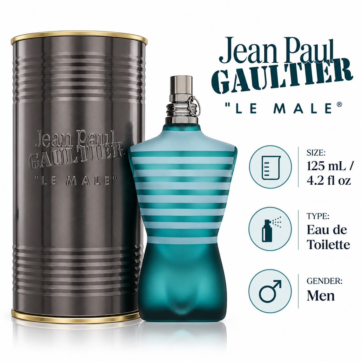 Jean Paul Gaultier Le Male by Jean Paul Gaultier 4.2 Oz Eau De Toilette Spray In Box for Men