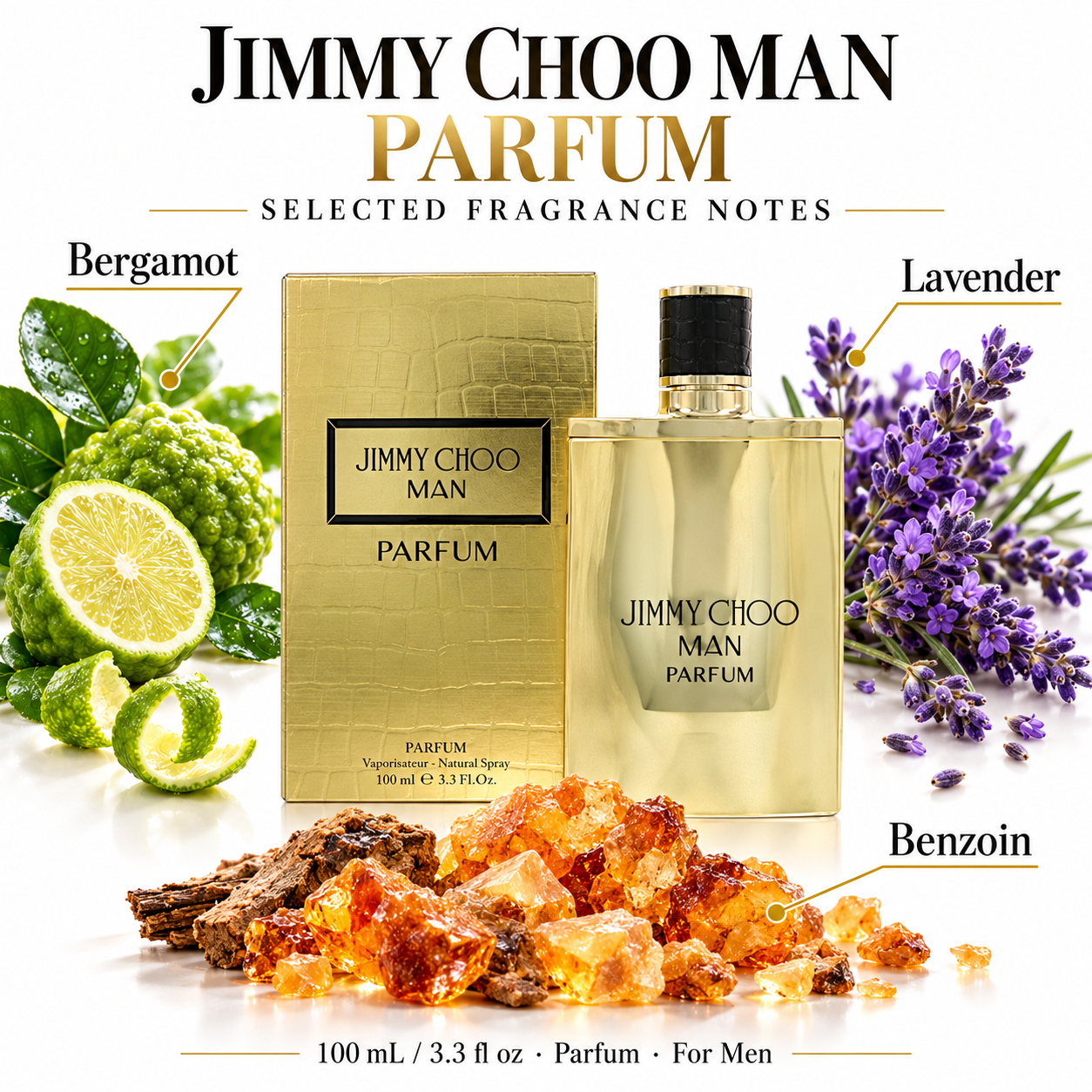 Jimmy Choo Man by Jimmy Choo 3.3 Oz Parfum Spray In Box for Men