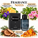 Grey Black ( France ) Not Online / Retail Only by Karen Low 3.4 Oz Eau De Toilette Spray for Men