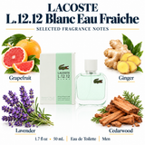 L.12.12 Blanc by Lacoste 1.7 Oz Eau De Toilette Spray In Box for Men