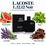 Lacoste Eau De Lacoste L.12.12 Noir by Lacoste 3.3 Oz Eau De Toilette Spray In Box for Men