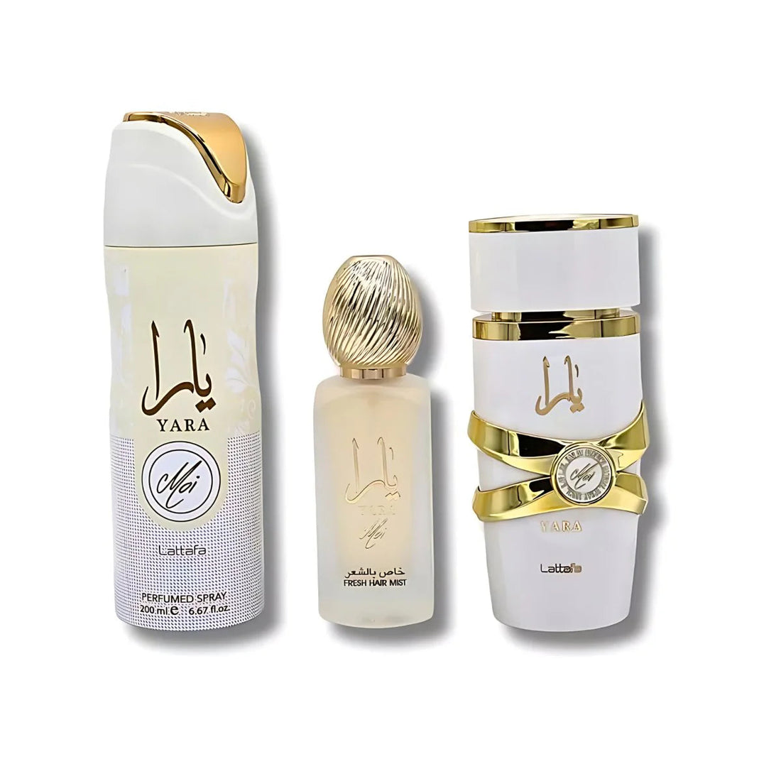 Lattafa Moi 3 Pc Set Eau De Parfum Spray 3.4, Deo 6.8, Hm 3.4 Oz by Lattafa for Women