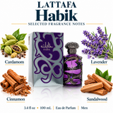 Habik by Lattafa 3.4 Oz Eau De Parfum Spray In Box for Men