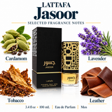 Jasoor by Lattafa 3.4 Oz Eau De Parfum Spray In Box for Men
