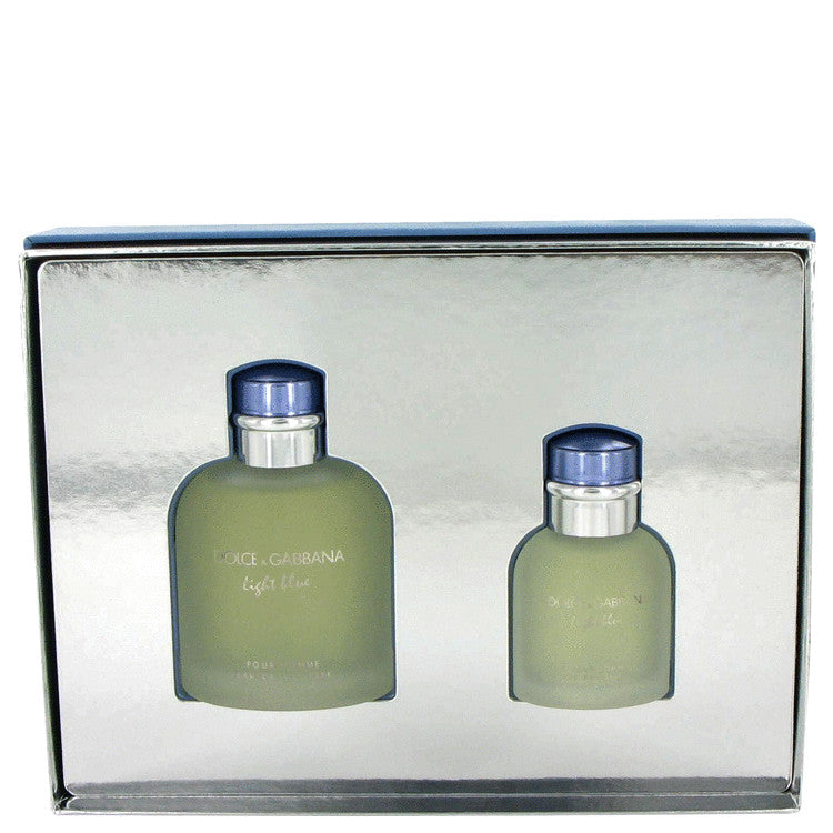 Light Blue by Dolce & Gabbana Gift Set -- 4.2 oz Eau De Toilette Spray + 1.3 oz Eau De Toilette Spray for Men - Premium Designer Fragrance – Available at AAA Beauty