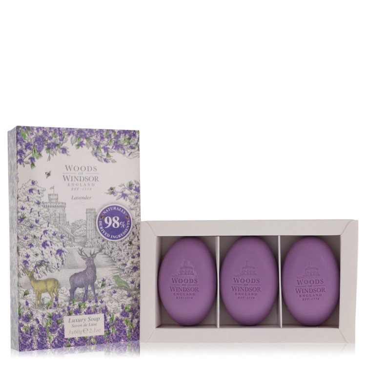 Lavender by Woods Of Windsor 2.1 Oz Fine English Soap 3 X for Women