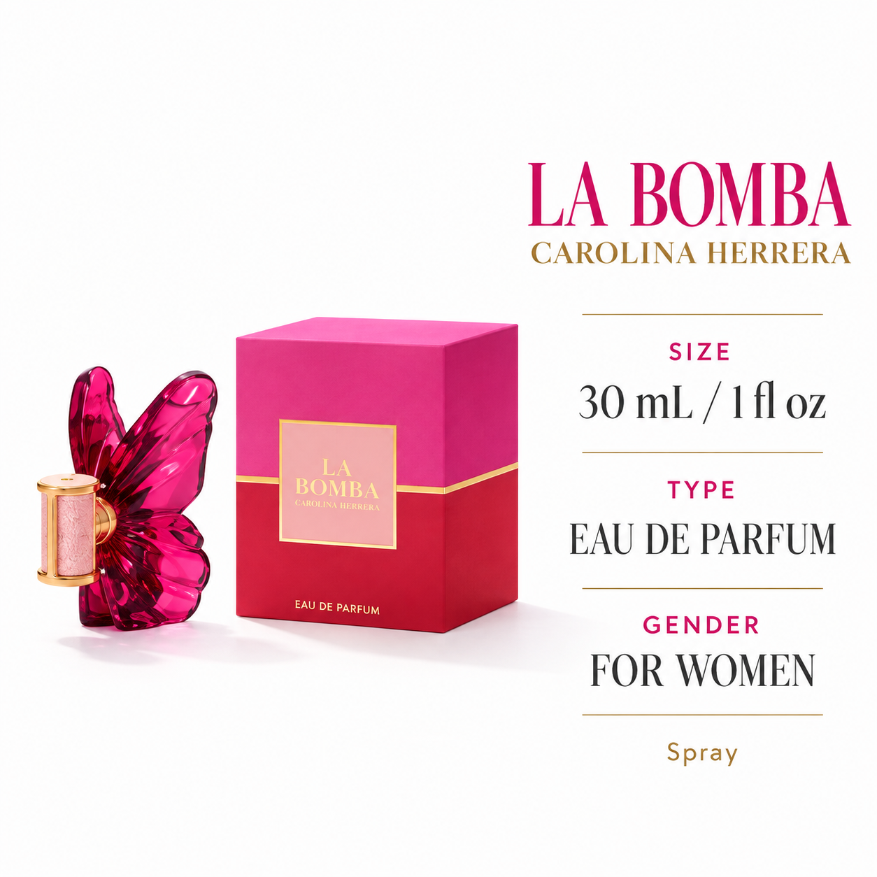 La Bomba by Carolina Herrera 1 Oz Eau De Parfum Spray In Box for Women