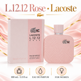 Lacoste L.12.12 Rose by Lacoste 3.3 Oz Eau De Parfum Spray In Box for Women