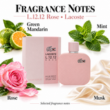 Lacoste L.12.12 Rose by Lacoste 3.3 Oz Eau De Parfum Spray In Box for Women