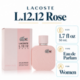Lacoste L.12.12 Rose by Lacoste 1.7 Oz Eau De Parfum Spray for Women