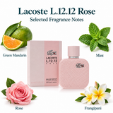 Lacoste L.12.12 Rose by Lacoste 1.7 Oz Eau De Parfum Spray for Women