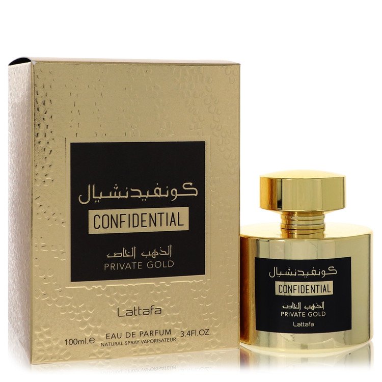 Lattafa Confidential Private Gold by Lattafa 3.4 Oz Eau De Parfum Spray (unisex) for Men